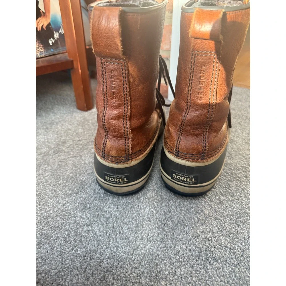 Sorel‎ Mens 11 NM 1561-256 Premium Snow Boot Duck Lined Waterproof Brown Barn